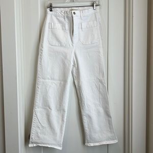 Madewell High Waisted Wide Leg Crop Jeans